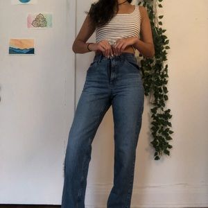 Uniqlo Straight Leg High Waisted Jeans